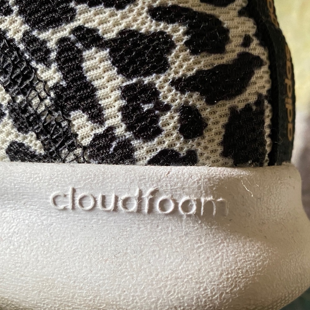 adidas Leopard Print Runners in Black & White - Picture 2 of 6